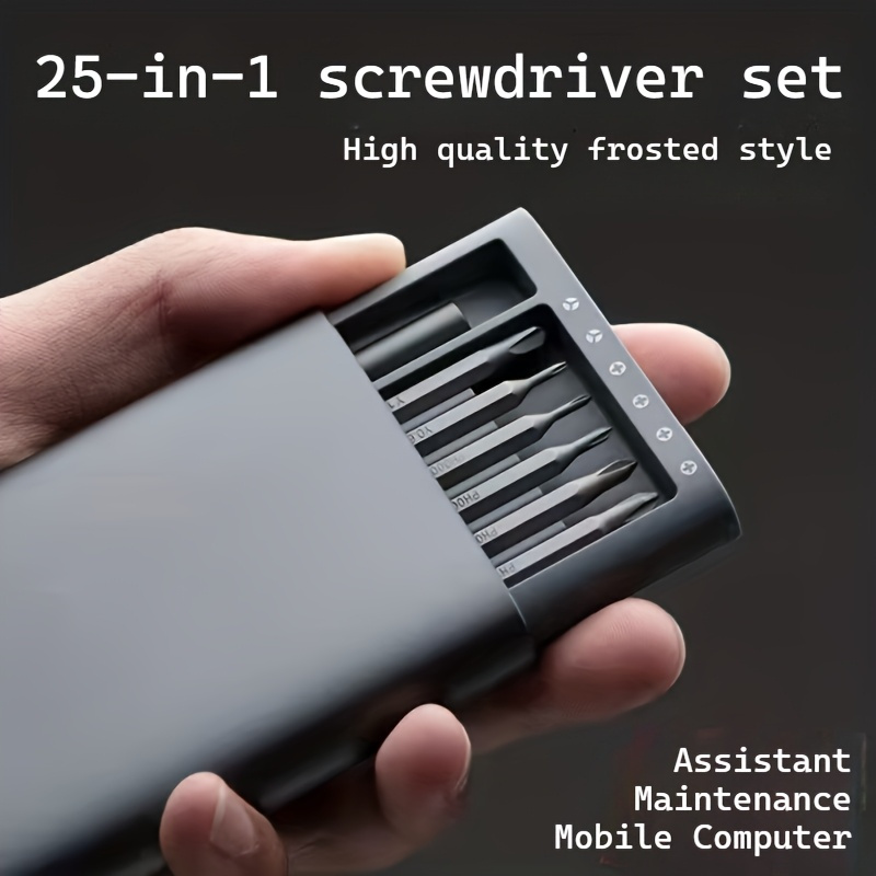 Micro Screwdriver Kit - 25-in-1 magnetische precisieschroevendraaierset – platte kop