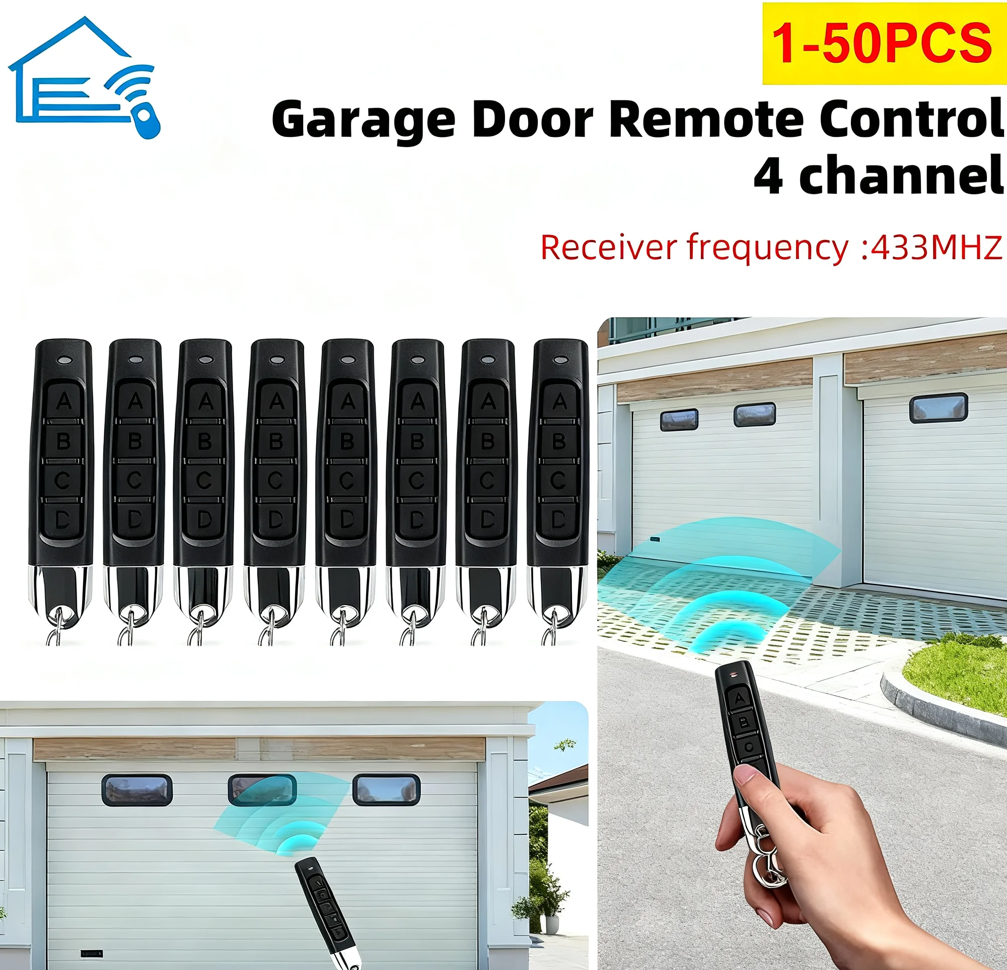 Bottle Opener Keyring - Afstandsbediening 433MHz Autosleutel Garagedeurpoort Opener Afstandsbediening