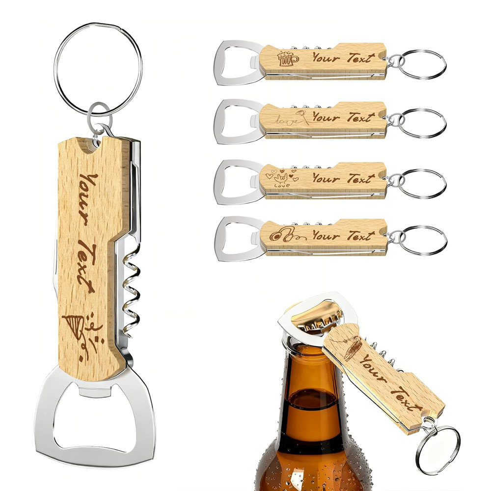 Bottle Opener Keyring - Op maat gegraveerd logo flesopener sleutelhanger