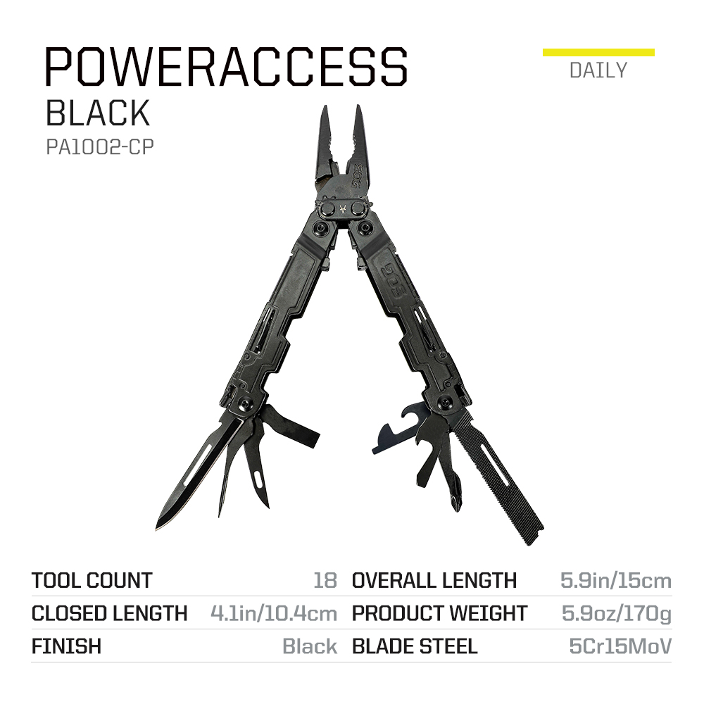 SOG 18 in 1 PowerAccess Compac - Edc Carry Pliers recensie en prijs