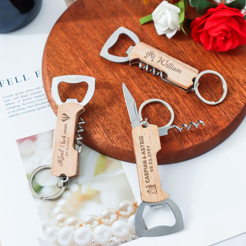 Op maat gegraveerd logo flesop - Bottle Opener Keyring recensie en prijs
