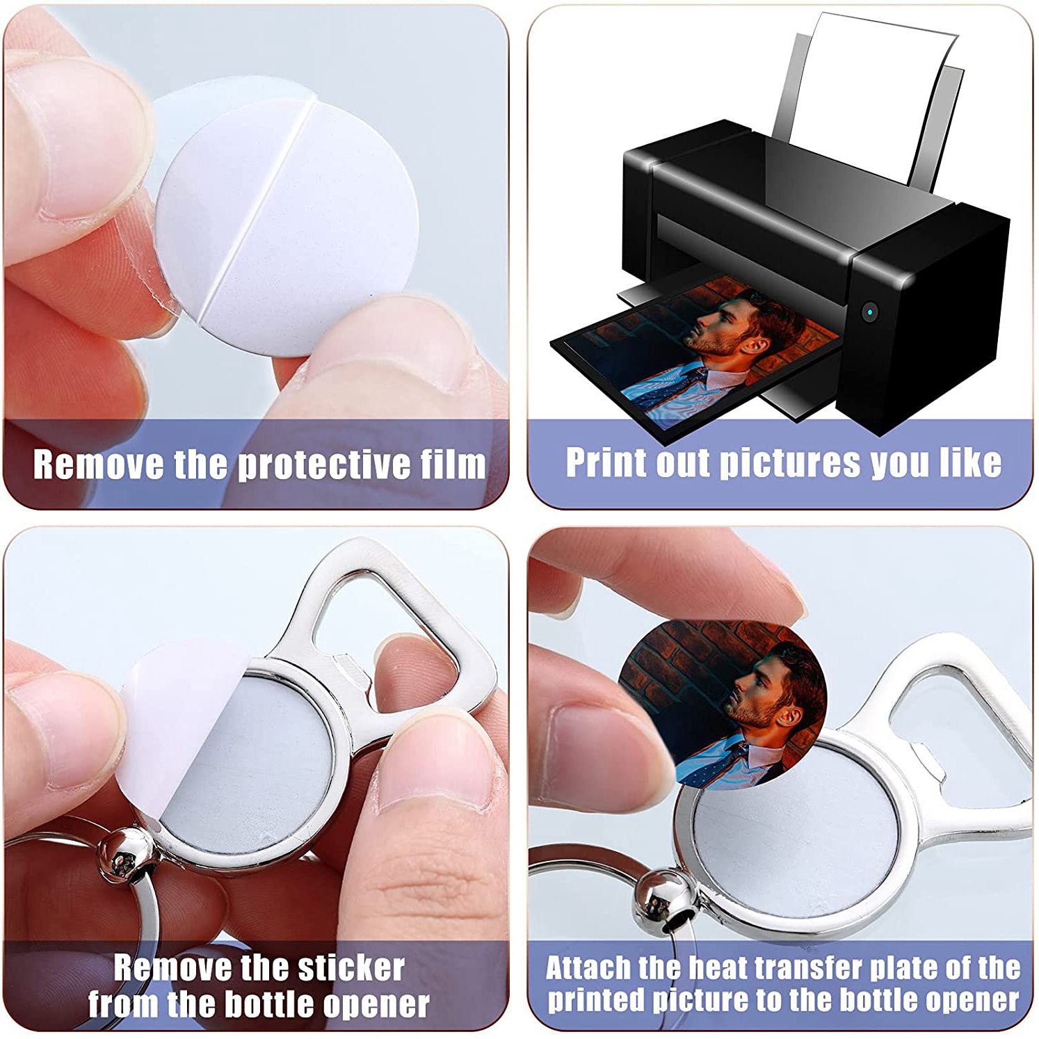 AED7-10 stuks sublimatie sleut - Bottle Opener Keyring recensie en prijs